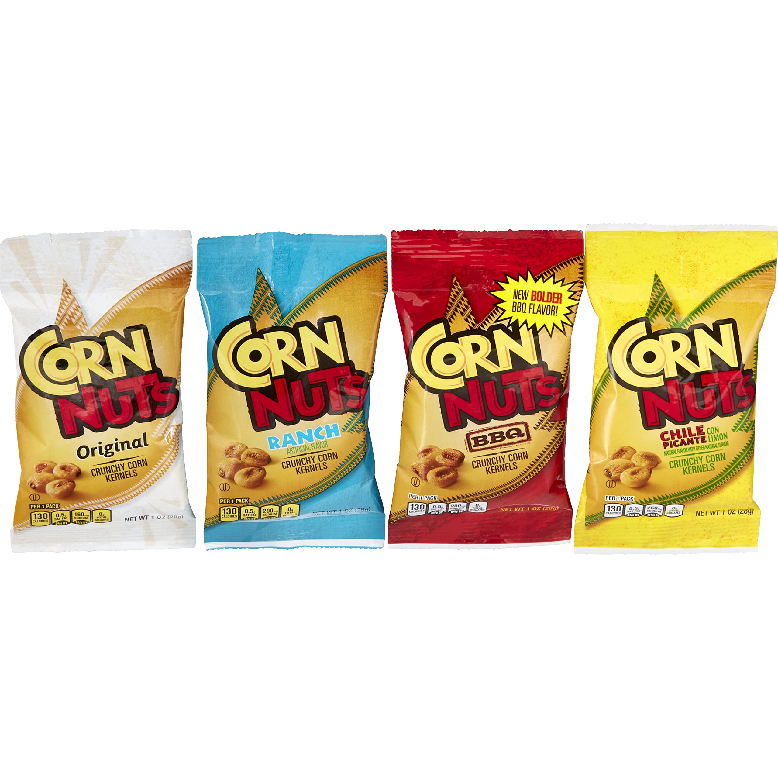 Corn Nuts Original crunchy kernels in a convenient 1oz pack for on-the-go snacking.