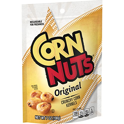 Corn Nuts Original paired with roasted peanuts for a savory combo