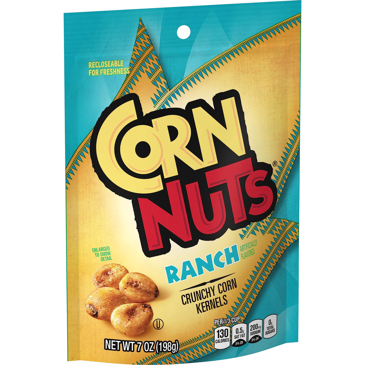 Corn Nuts Ranch flavored bag front highlights bold crunch for game night.