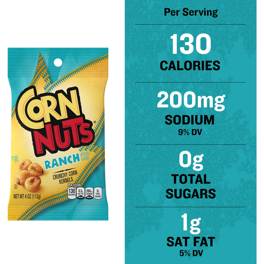 Corn Nuts Ranch pairs with drinks for savory balance.