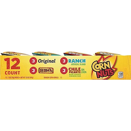 Corn Nuts snack-size pouches provide quick crunch at a desk or car.