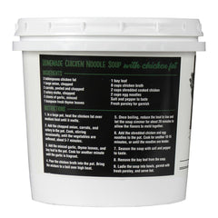 Cornhusker Kitchen chicken fat tub label closeup, showcasing no preservatives