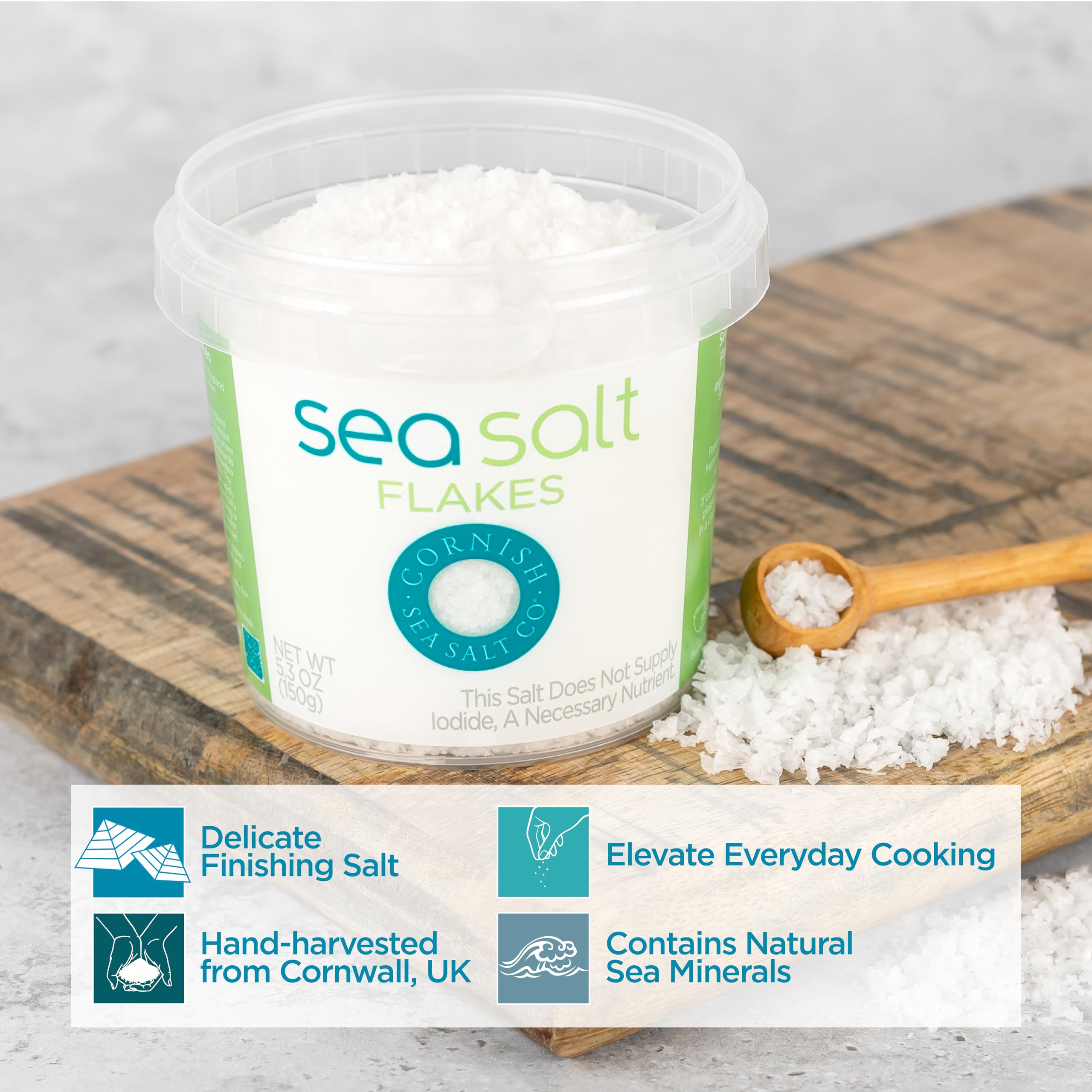 Hand-harvest origin of Cornish Sea Salt Mineral Flakes from Celtic waters.