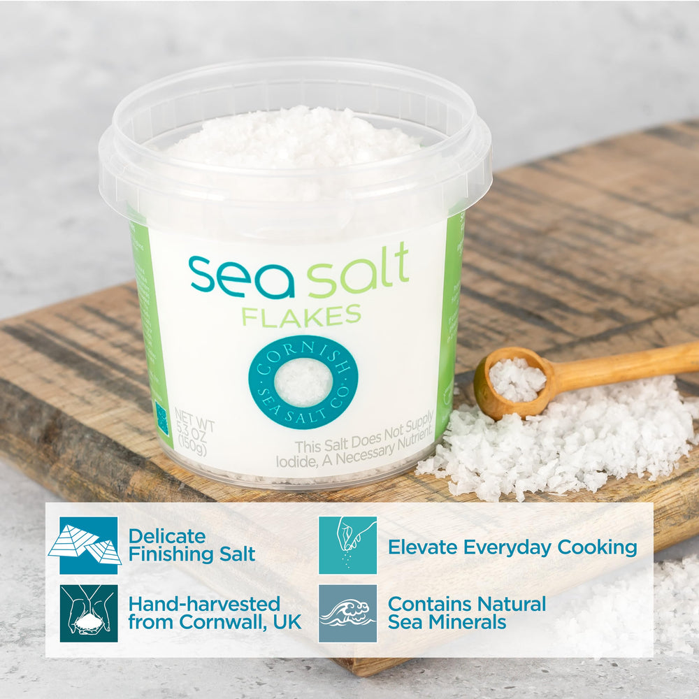 Hand-harvest origin of Cornish Sea Salt Mineral Flakes from Celtic waters.