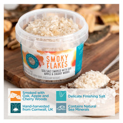 Cornish Sea Salt Co Smoky Flakes swirl into sauces for deeper flavor.
