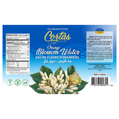Cortas Orange Blossom Water pour captures fragrant floral notes for cocktails and desserts.