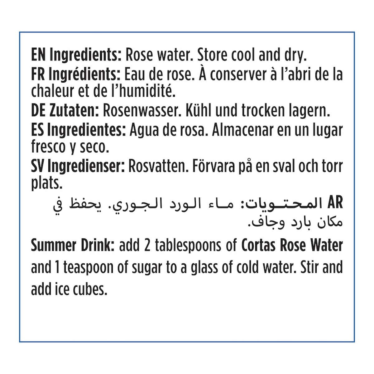 CORTAS Rose Water with pistachio rice pudding ready to serve