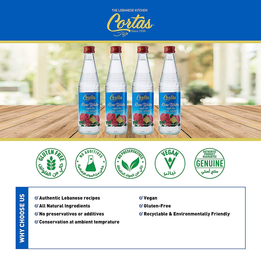 CORTAS Rose Water rose-petal close-up highlighting distilled aroma