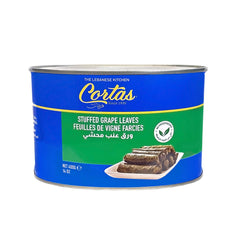 Cortas stuffed grape leaves plated, vibrant presentation ideal for quick tapas.