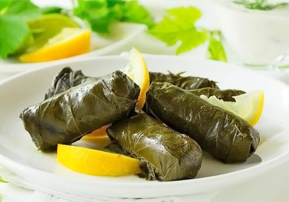 Cortas stuffed grape leaves packaging and origin, product of Turkey, Lebanese-inspired flavor.