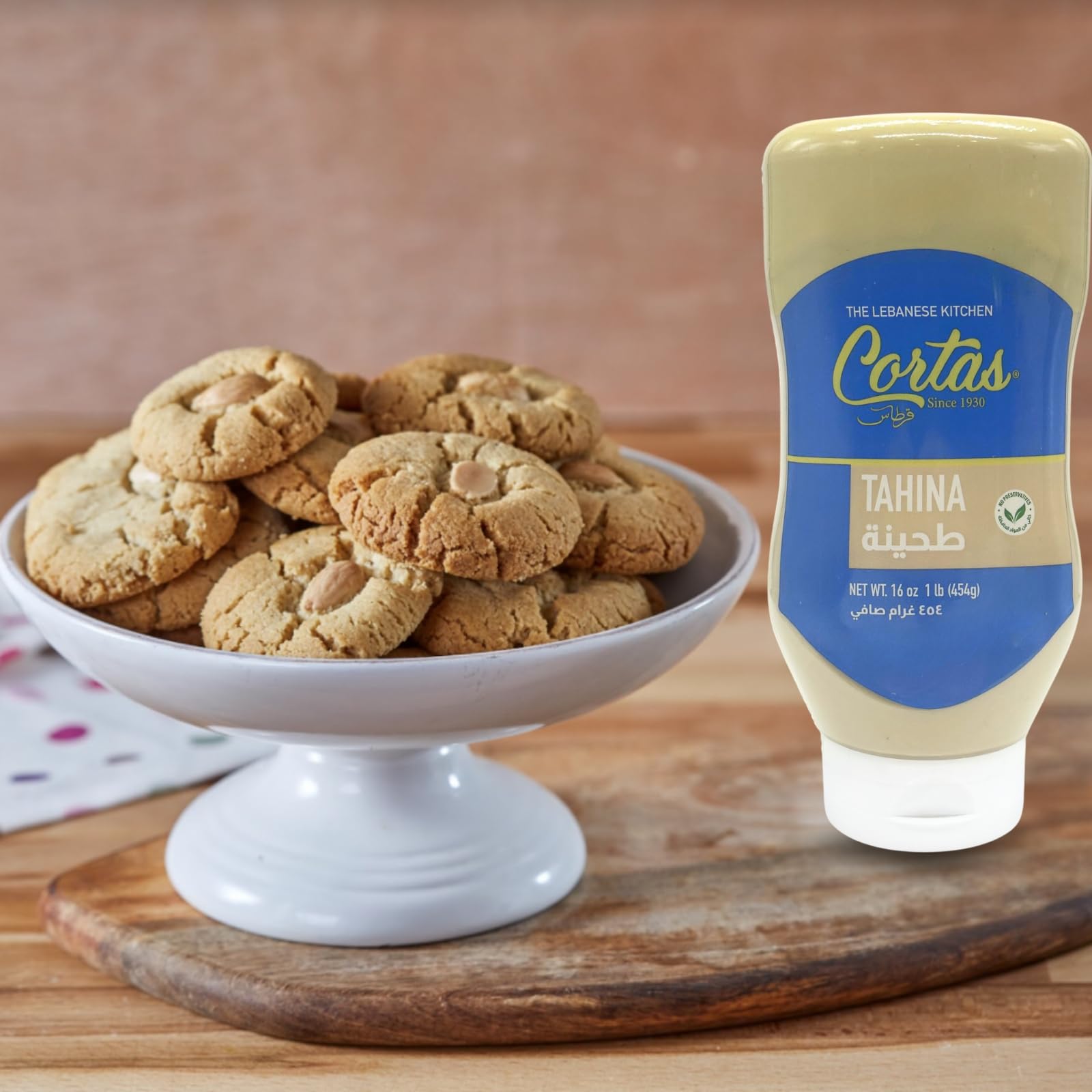 Cortas Tahini in dish-ready presentation for dressings, marinades, and baked goods.