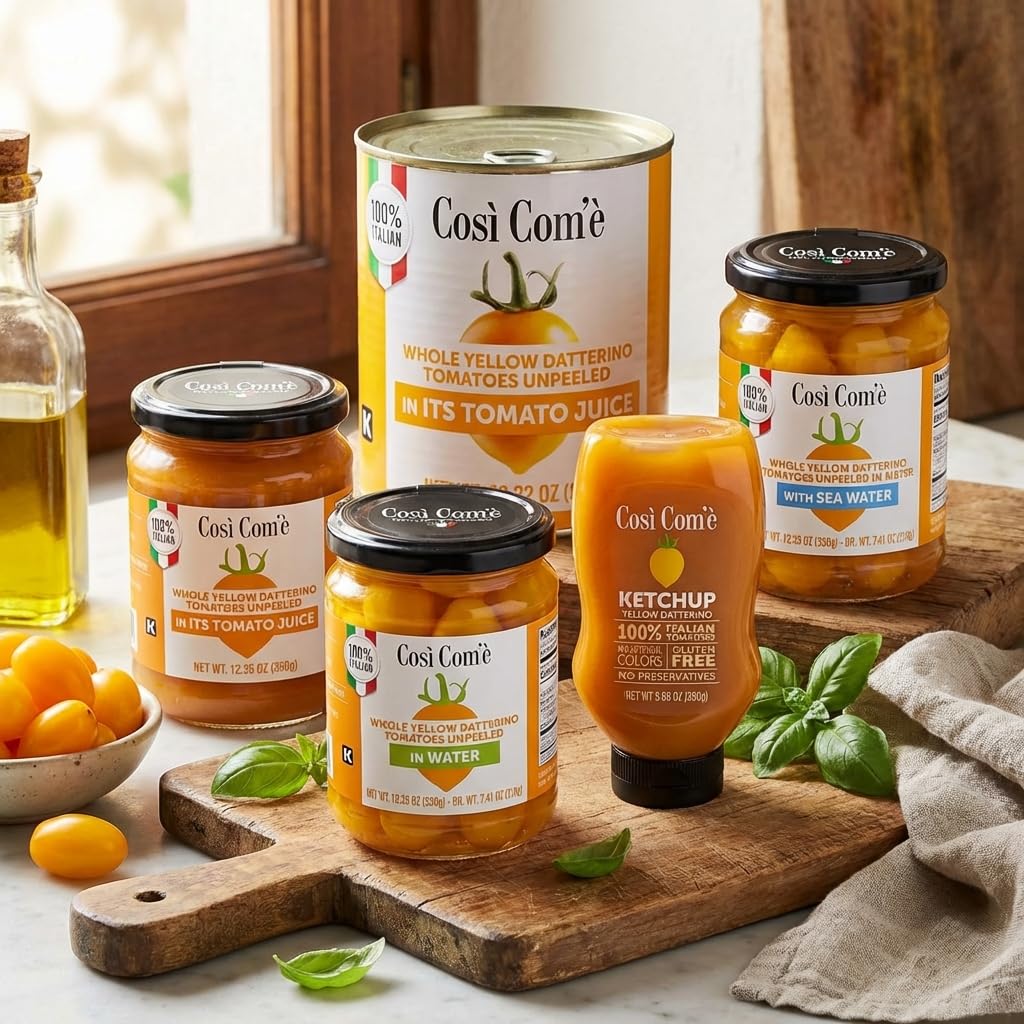 Così Com'è Natural ingredients label close-up, no artificial flavors