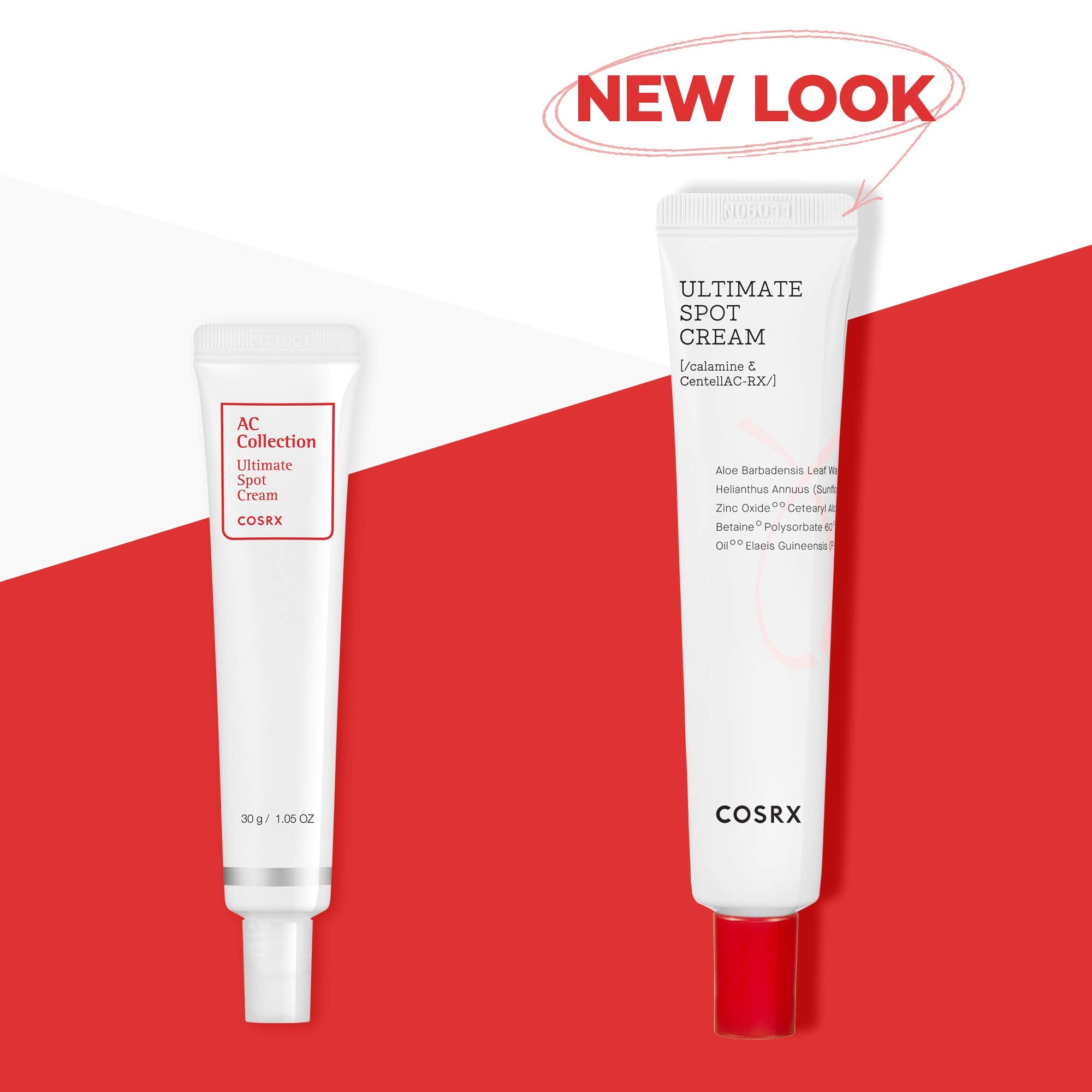 COSRX AC Collection Ultimate Spot Cream bottle front, compact 30g, travel-ready acne care