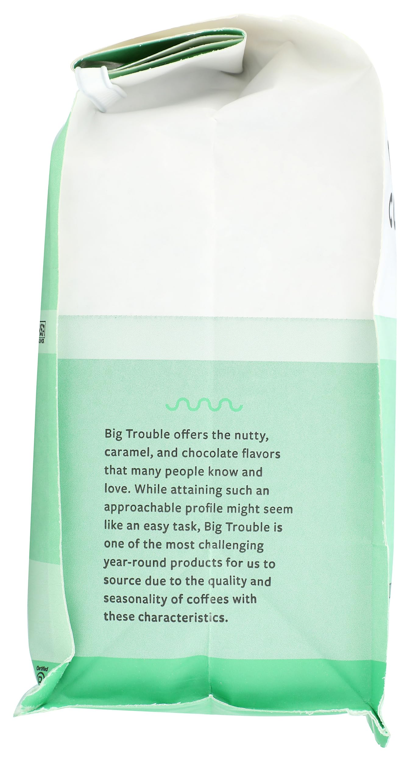 Counter Culture Big Trouble grinder-ready beans, supporting flexible home-brew experimentation.