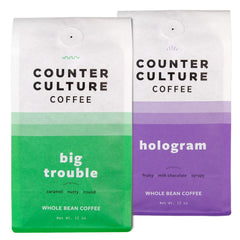 Counter Culture Coffee Big Trouble bag front for bold grind-ready flavor.