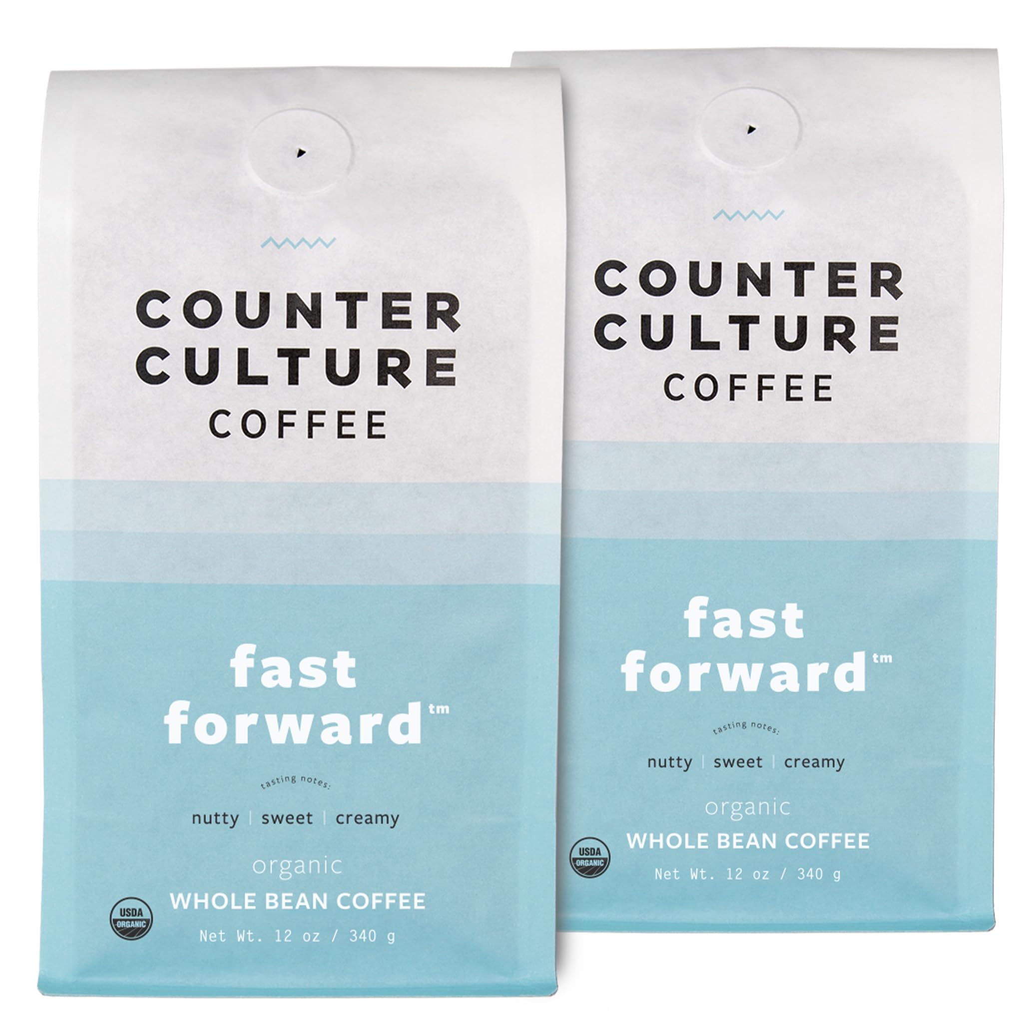 Counter Culture Coffee fast forward 12oz bag for a fresh grind and versatile brew.