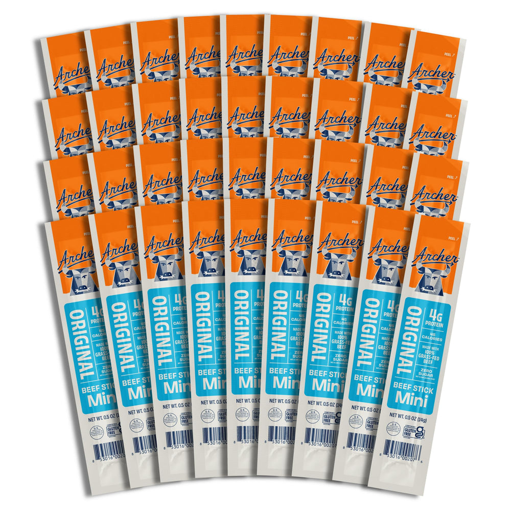 Country Archer Archer Jerky Mini Stick front of pack, portable protein snack.