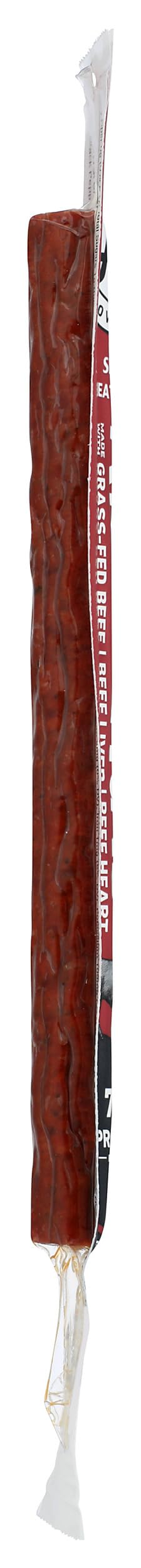 Country Archer Beef Stick Ancestral Spicy cross-section reveals uniform texture and spices