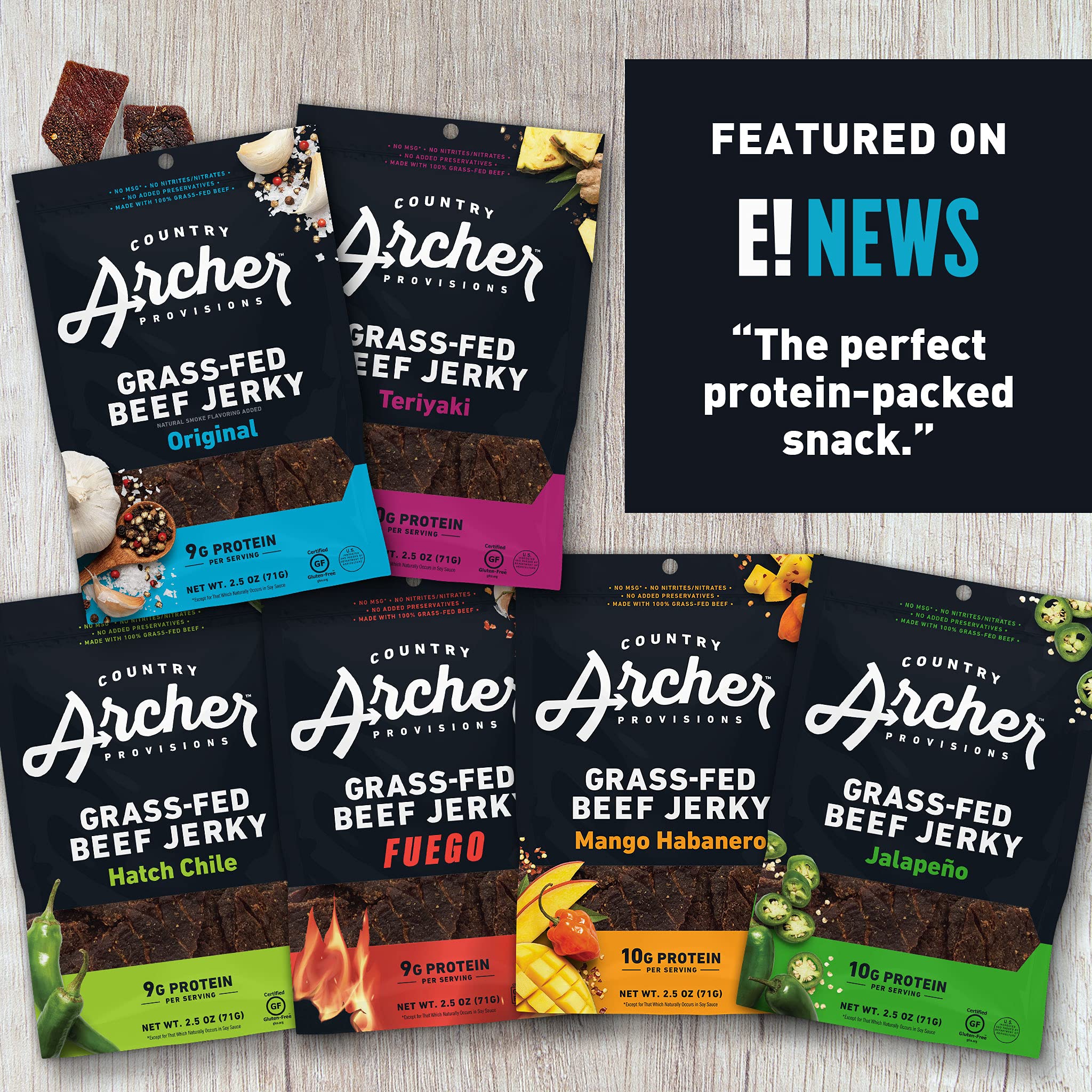 Country Archer gluten-free jerky ideal for travel and workouts