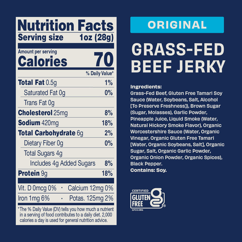 Country Archer grass-fed beef jerky in individual bags for on-the-go protein