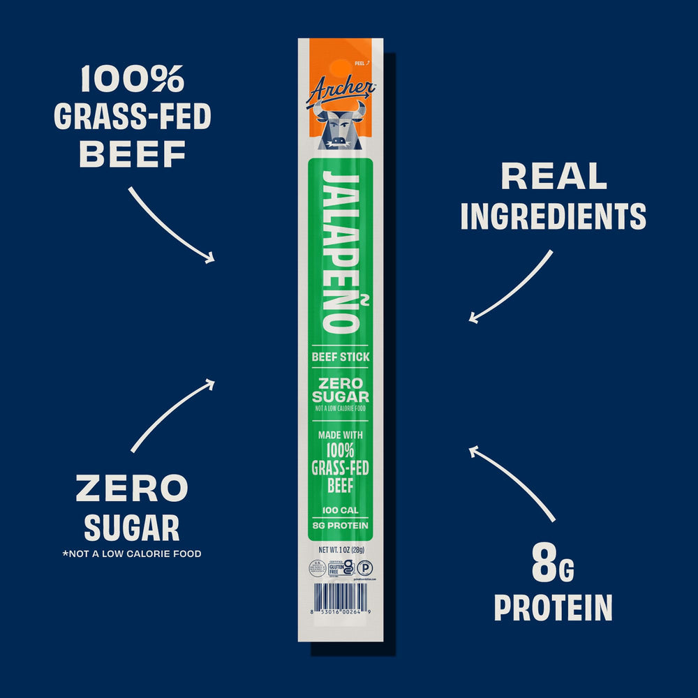 Country Archer gluten-free, sugar-free beef sticks for road trips.