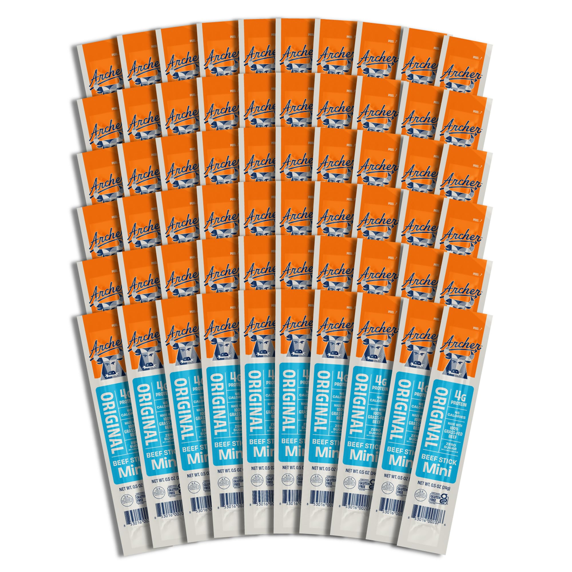 Country Archer mini beef jerky sticks, pack-60 for on-the-go protein.