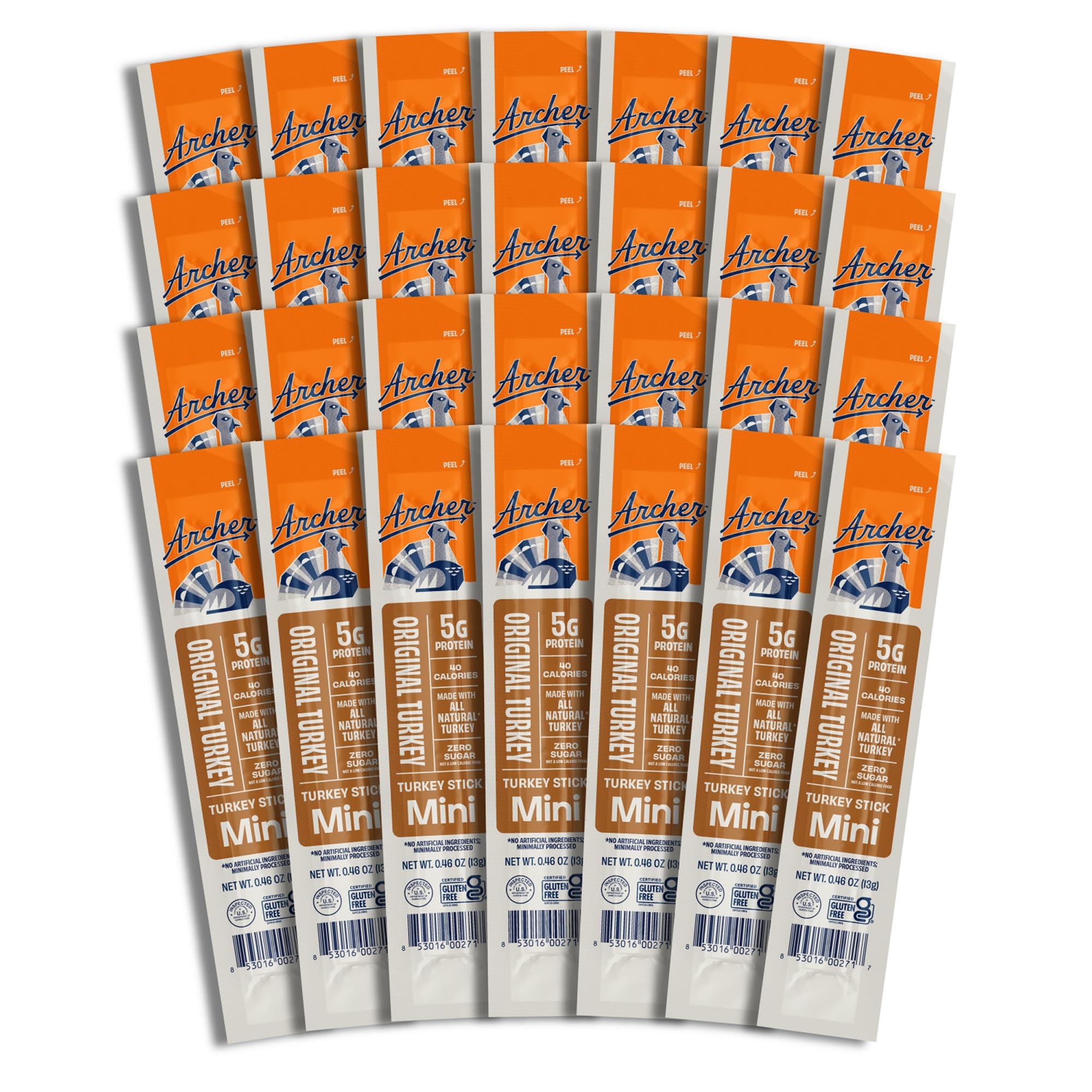 Country Archer Mini Turkey Jerky Sticks pack viewed for convenient protein on the go.