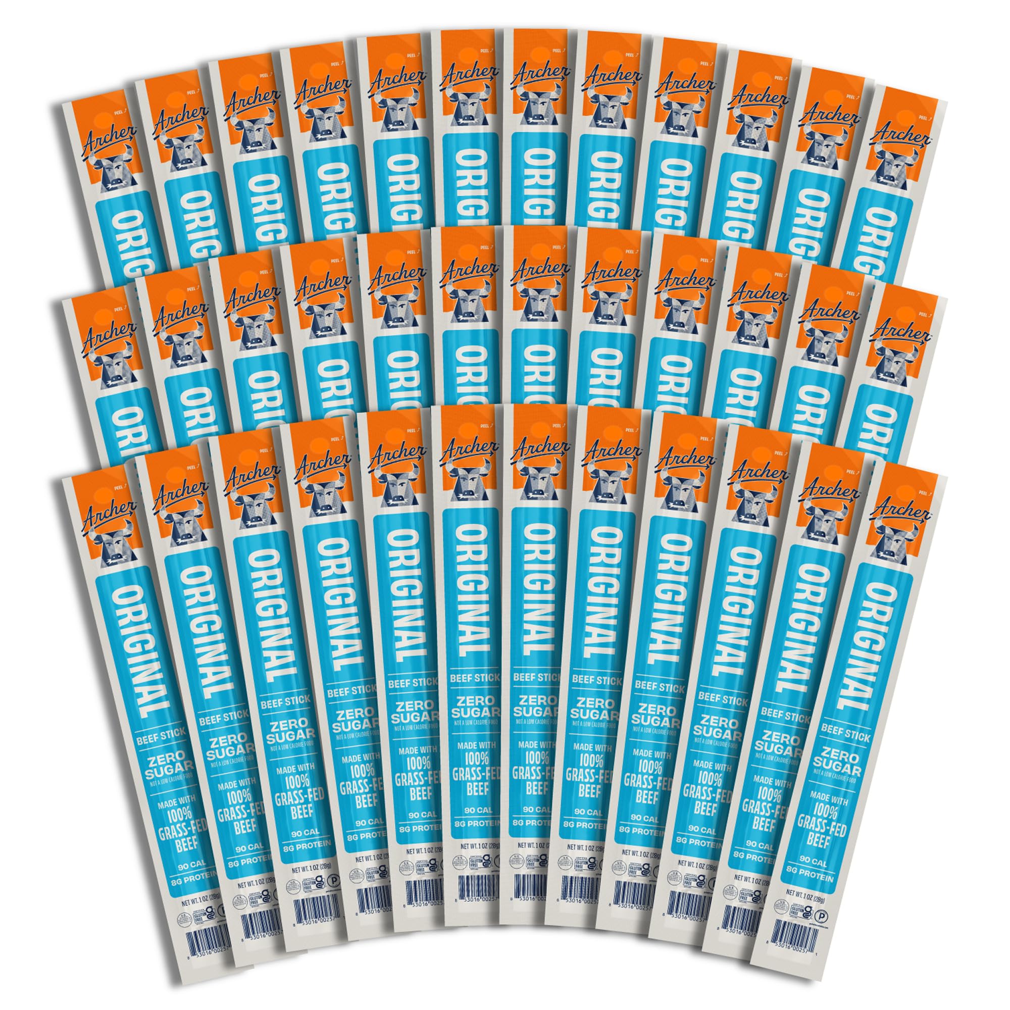 Country Archer Original Beef Jerky Sticks in bulk packaging for convenient on-the-go protein.