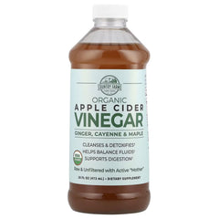 Country Farms Apple Cider Vinegar Tonic bottle showing ginger and cayenne for balanced hydration