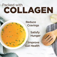 A steaming cup of Country Farms Skinny Broth delivers comforting chicken flavor.