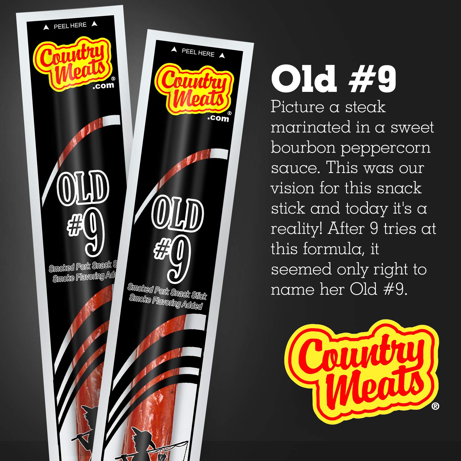 Country Meats meat sticks lean meat closeup, savory texture