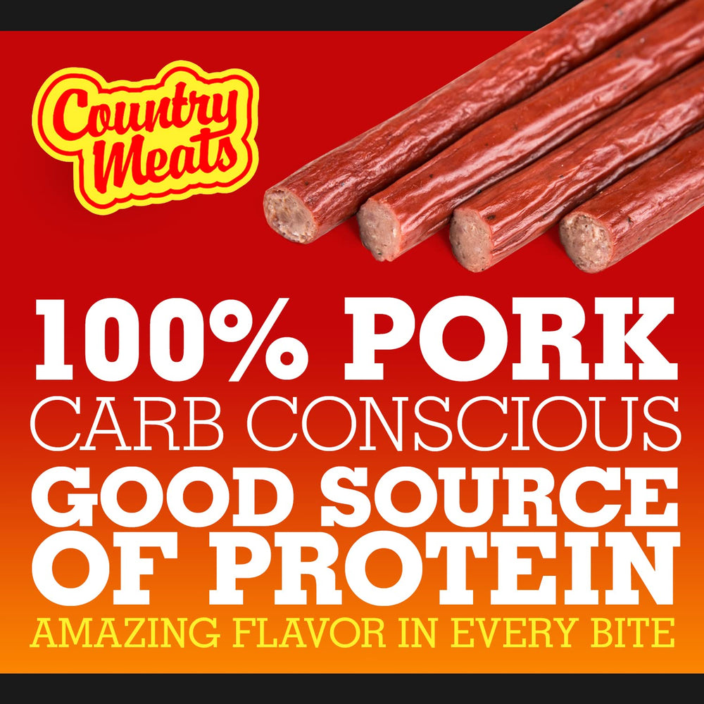 Country Meats meat sticks USDA-certified quality close-up.