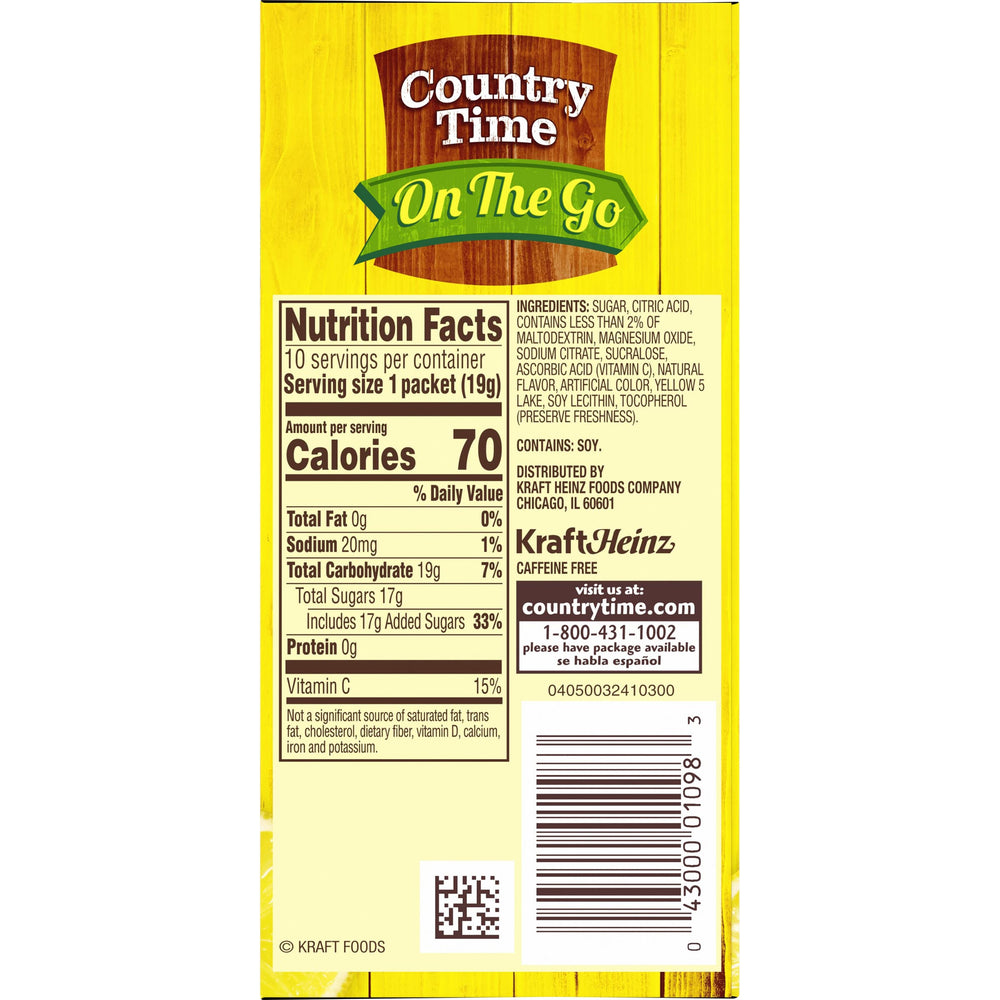 Country Time Lemonade is kosher and caffeine-free for versatile use.