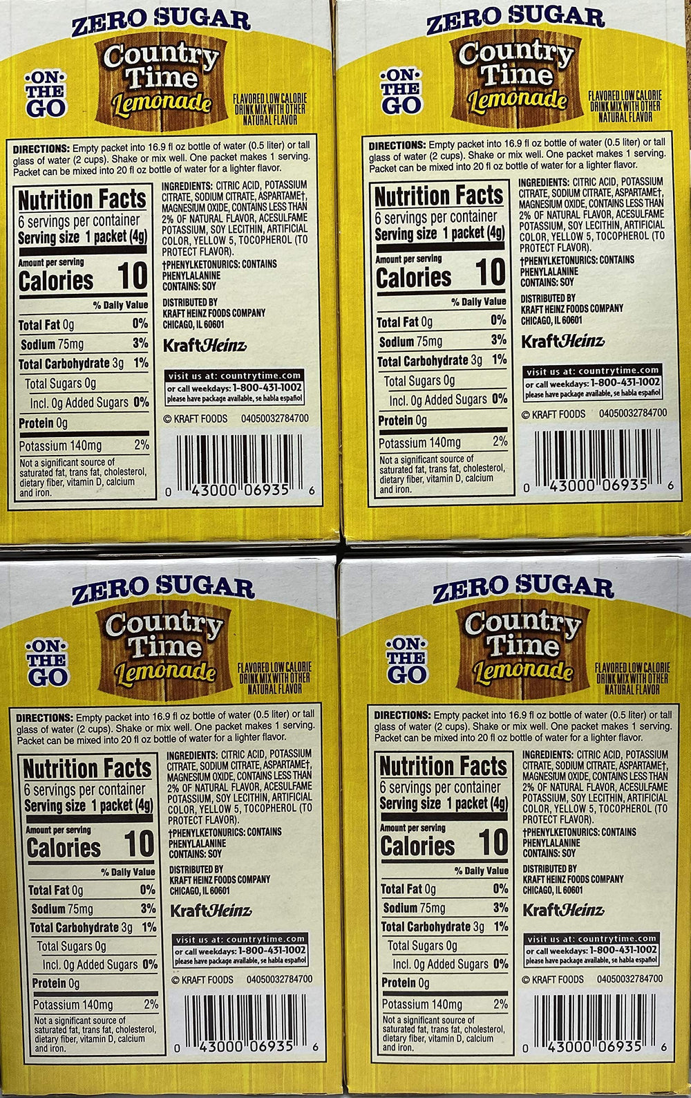 Country Time Lemonade Sugar Free On the Go being poured into a glass for a crisp sip.