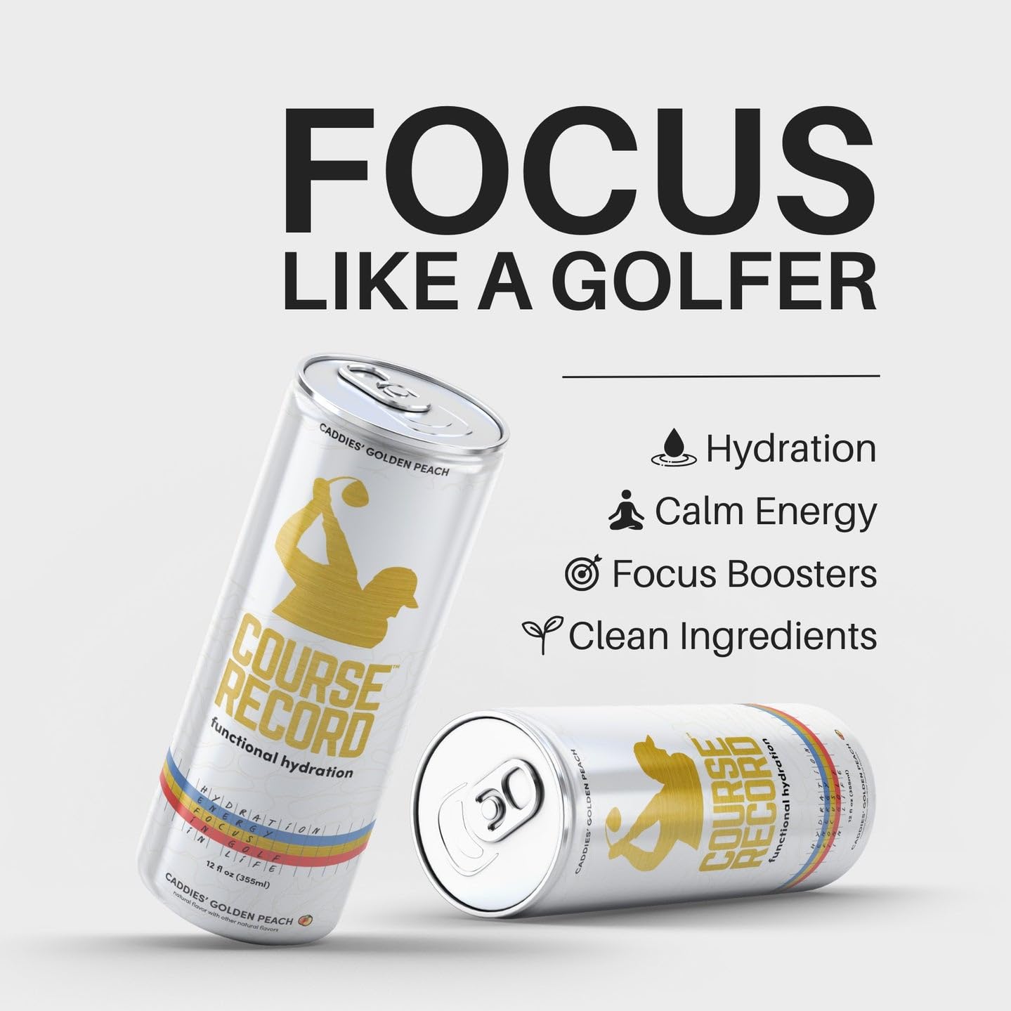 COURSE RECORD on-course tee-shot moment conveys mental focus in action.