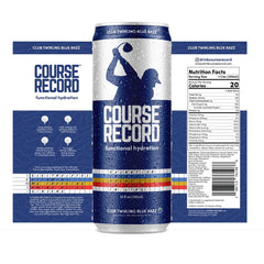 COURSE RECORD Variety Pack cans side view highlighting convenient, ready-to-drink format.