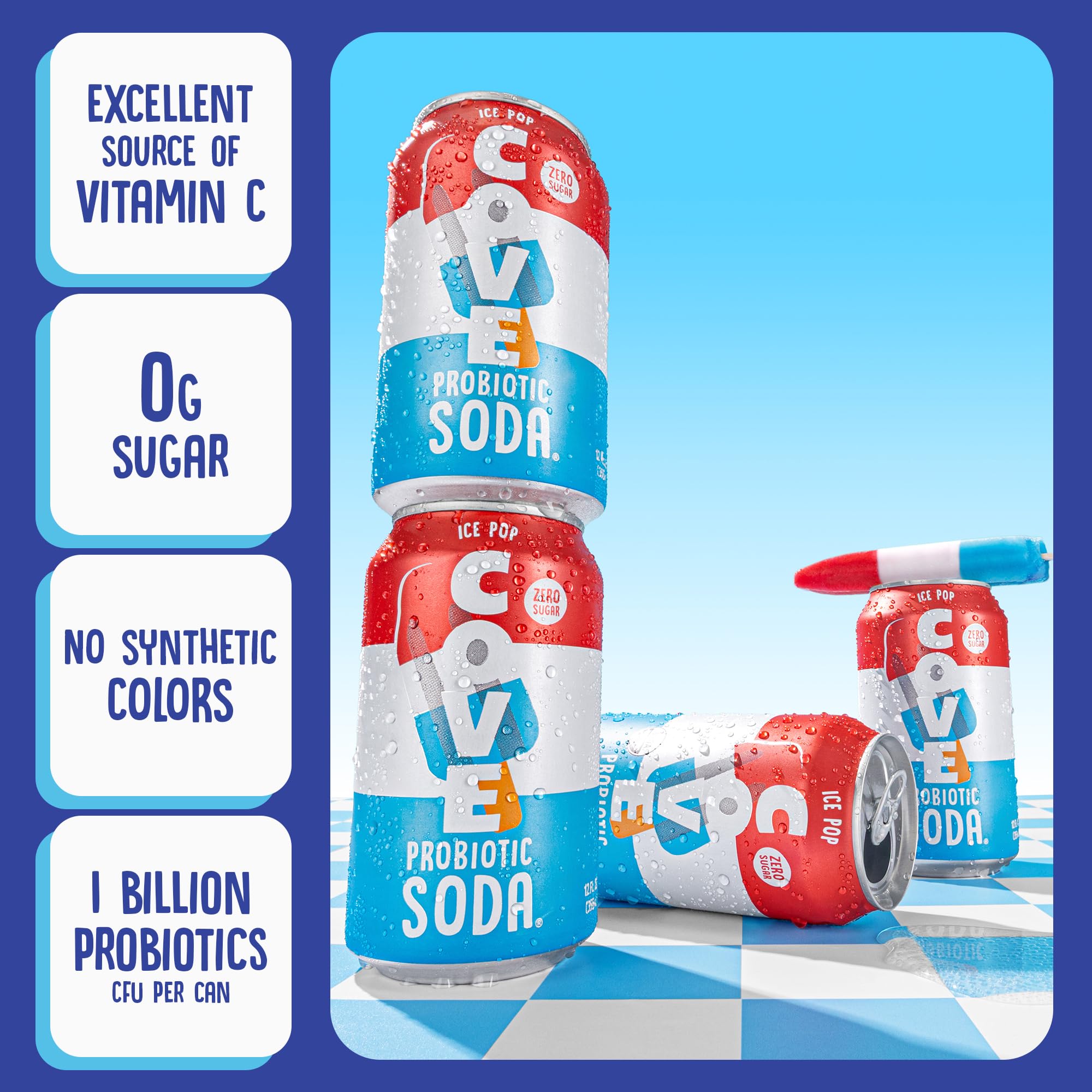 Cove Ice Pop poolside scene for outdoor refreshment