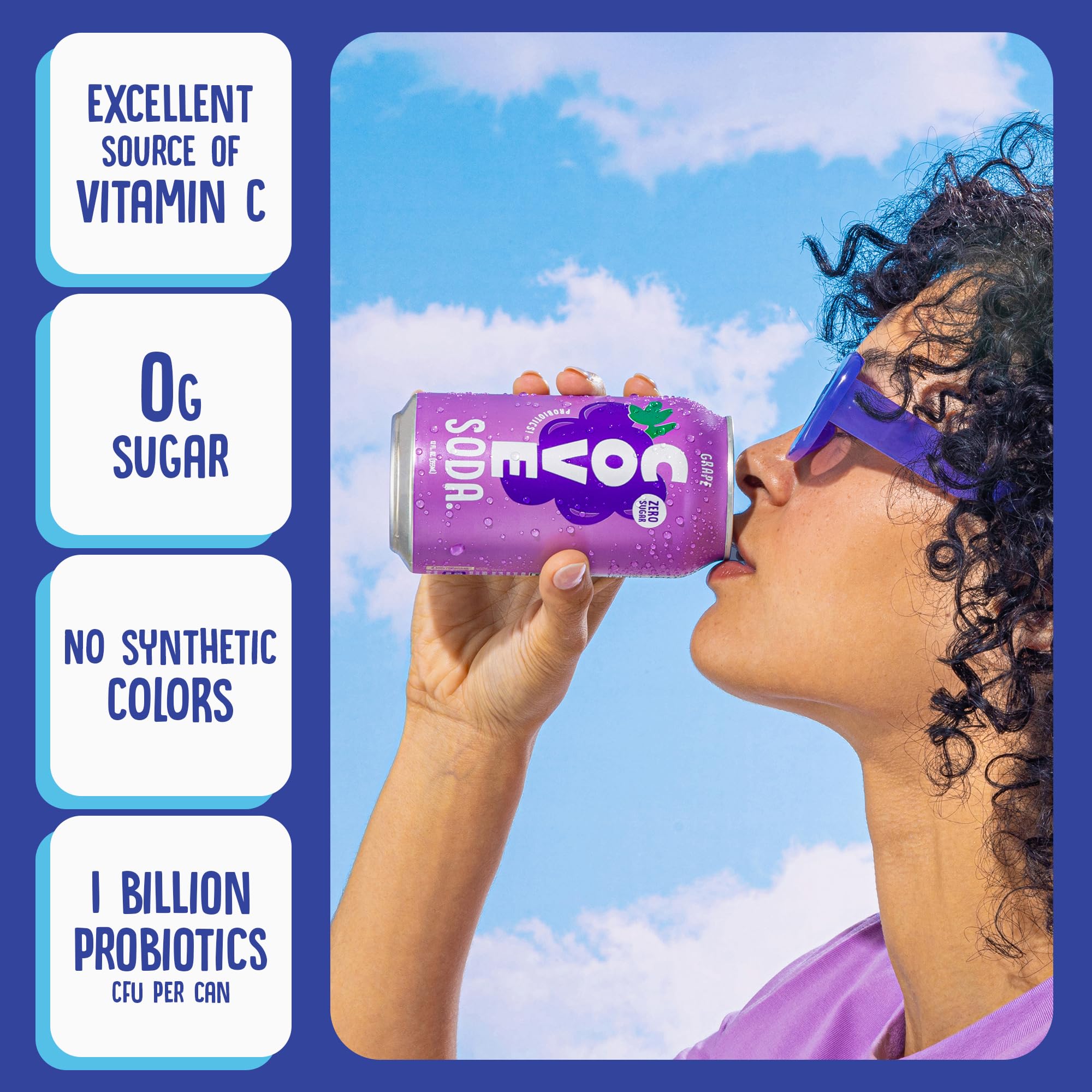 Cove Soda Vitamin C label close-up emphasizes nutrient content