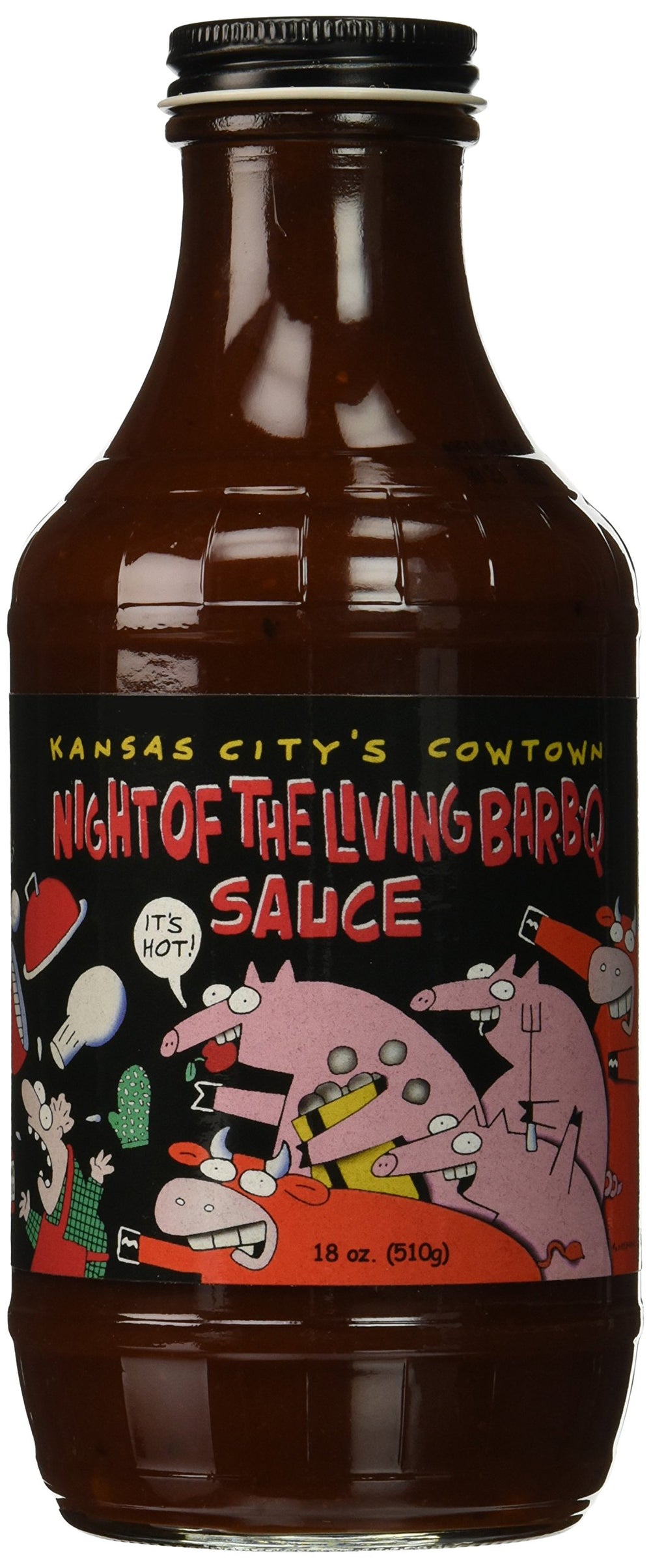 Cowtown Night Of The Living BBQ Sauce bottle 18 oz adds bold heat to burgers and ribs.