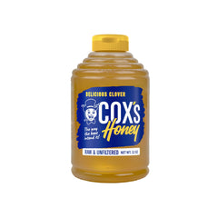 Cox's Honey clover honey bottle—pure sweetness for everyday meals and tea.