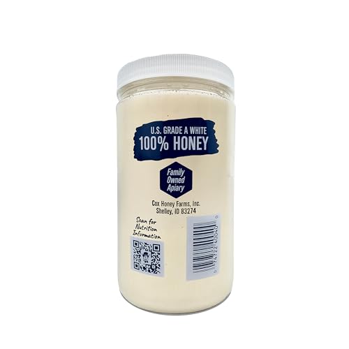 Closeup of creamy texture in Cox's Honey creamed whipped honey