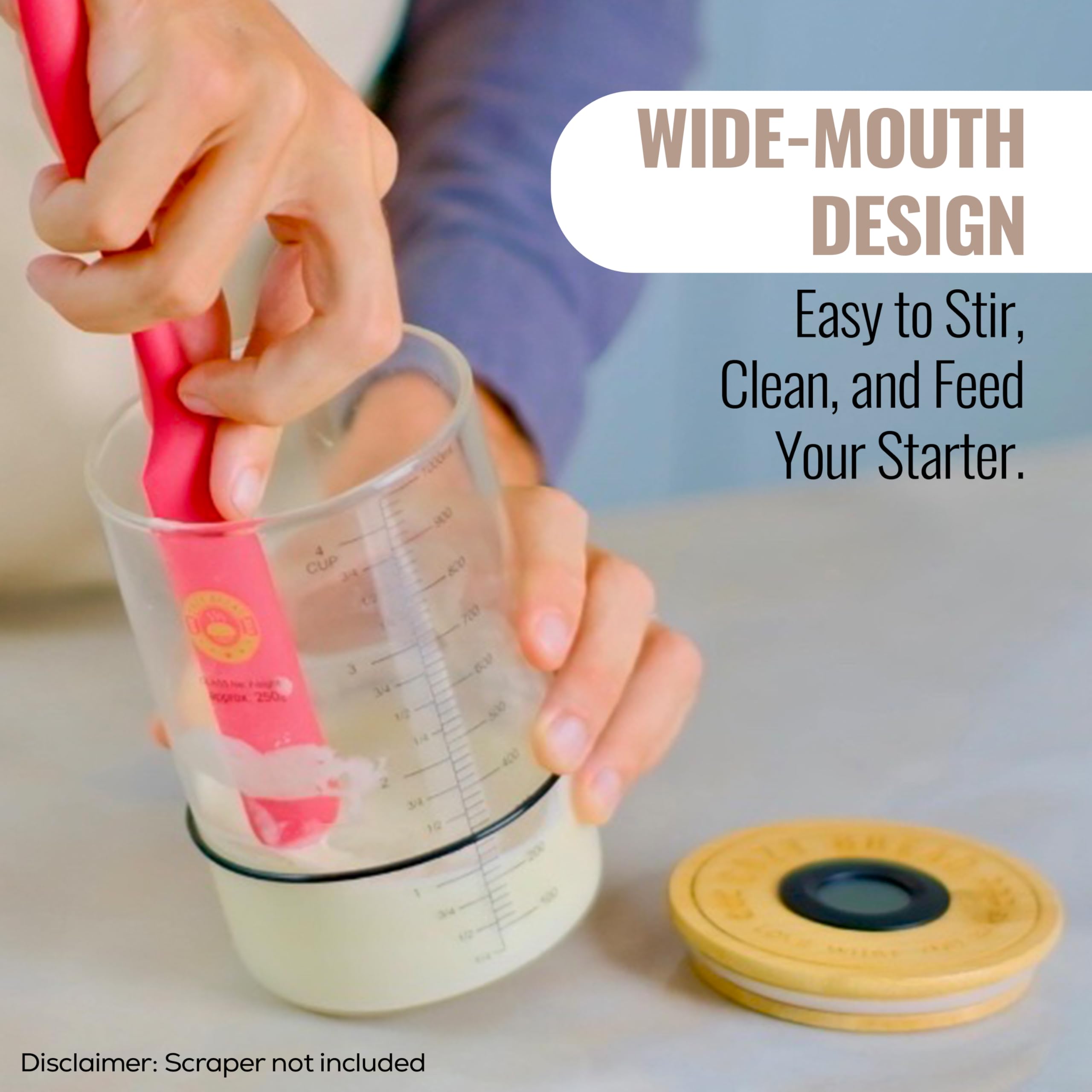 Cozy Bread 34oz jar delivering durable, odor-resistant storage for ongoing baking routines.