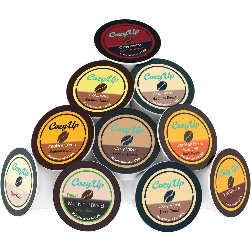 Cozy Up fresh-roasted US pods delivering peak aroma.