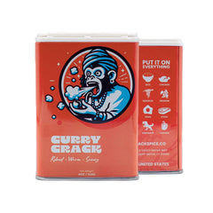 Crack Spice curry bottle front with golden seasoning for bold cooking