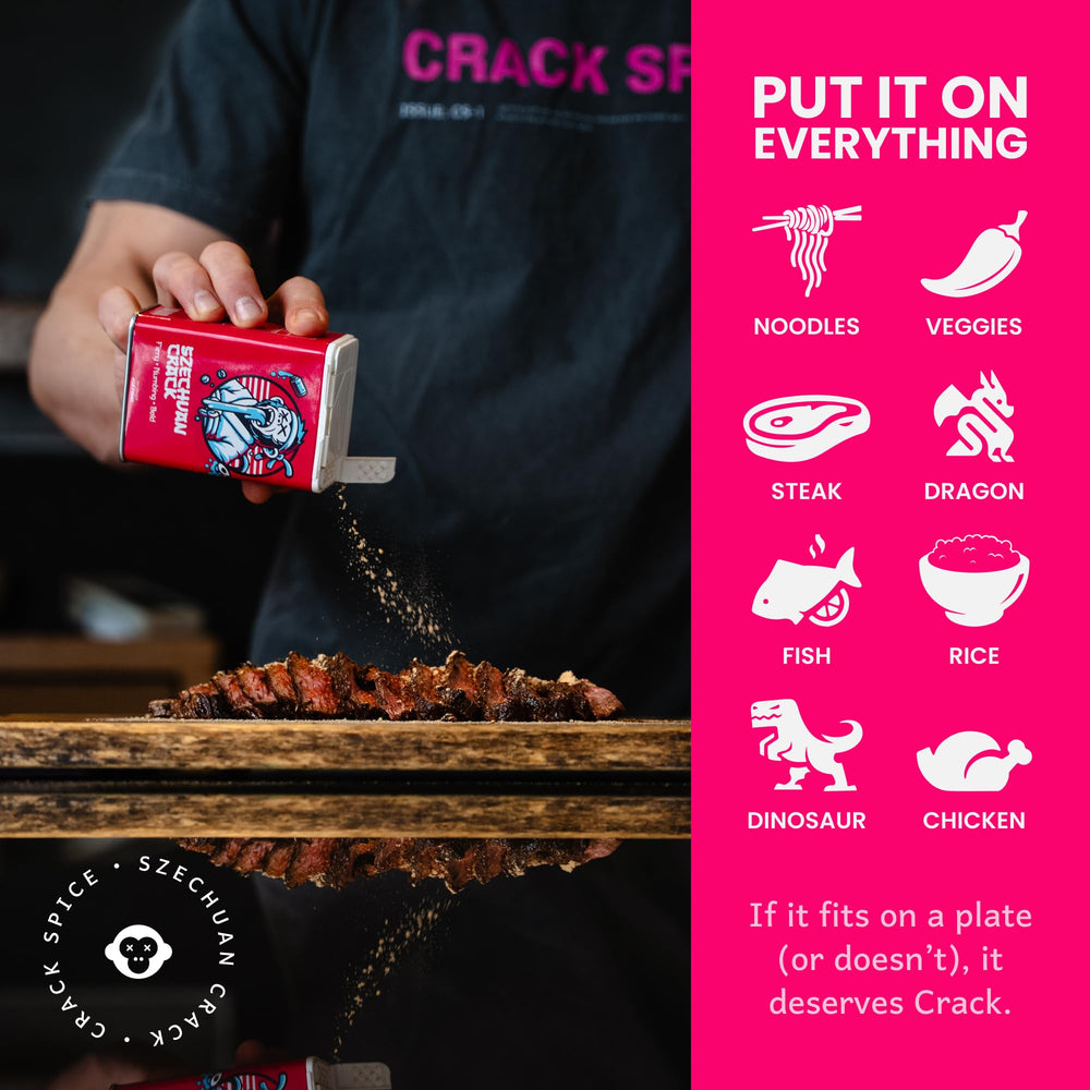 Crack Spice Szechuan wings glazed with chili heat and depth