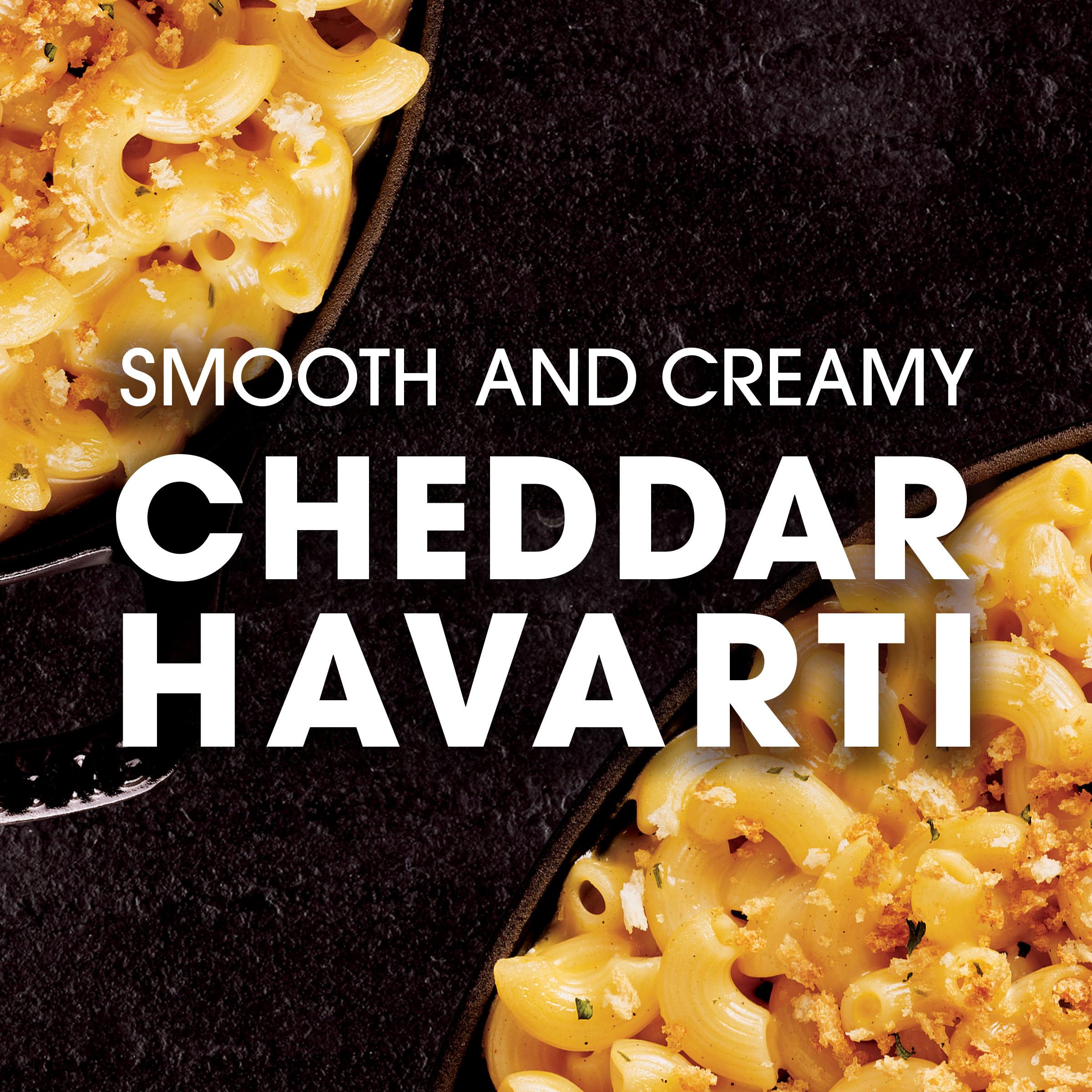 Cracker Barrel macaroni pasta close-up with creamy cheddar havarti swirl