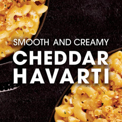 Cracker Barrel macaroni pasta close-up with creamy cheddar havarti swirl