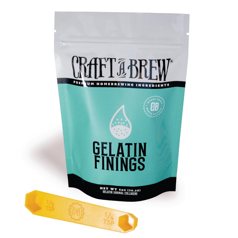 Craft A Brew Gelatin Finings powder dissolving to clarify beer and wine.