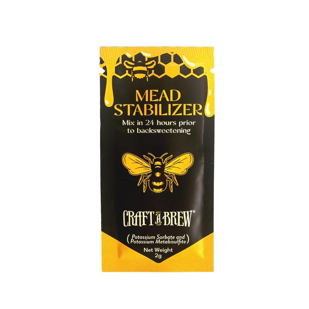 Craft A Brew Mead Stabilizer packaging highlights key ingredients for stabilization.