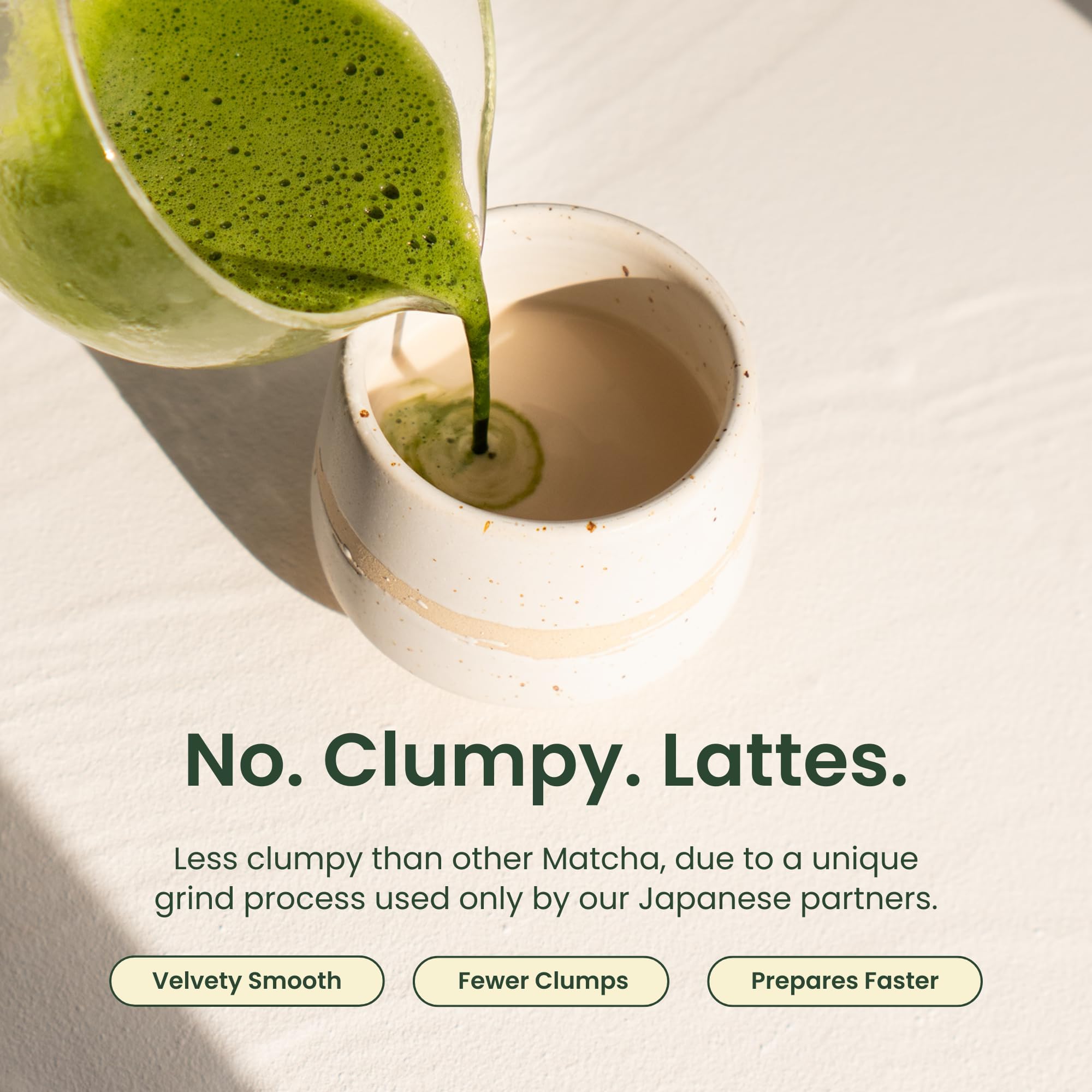 Crafti organic matcha packaging label highlights purity and organic certification.